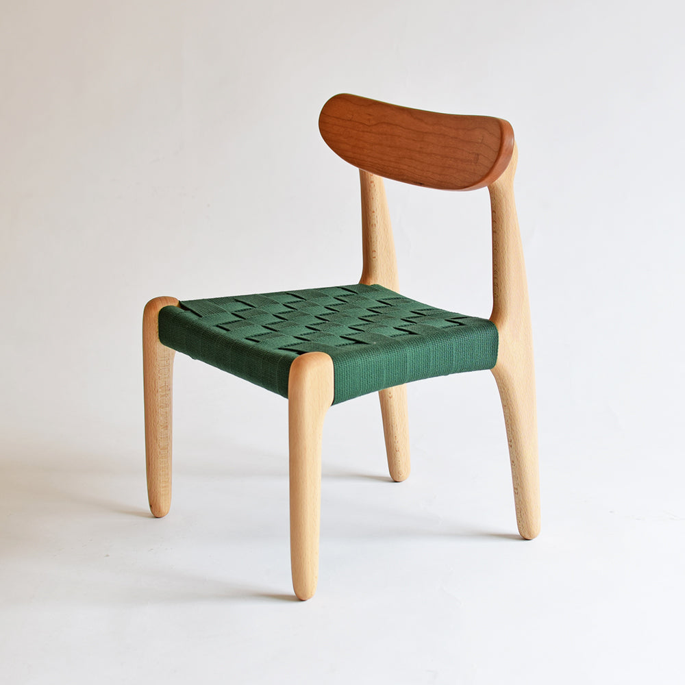 cucu kids chair/beech×cherry/acrylic tape