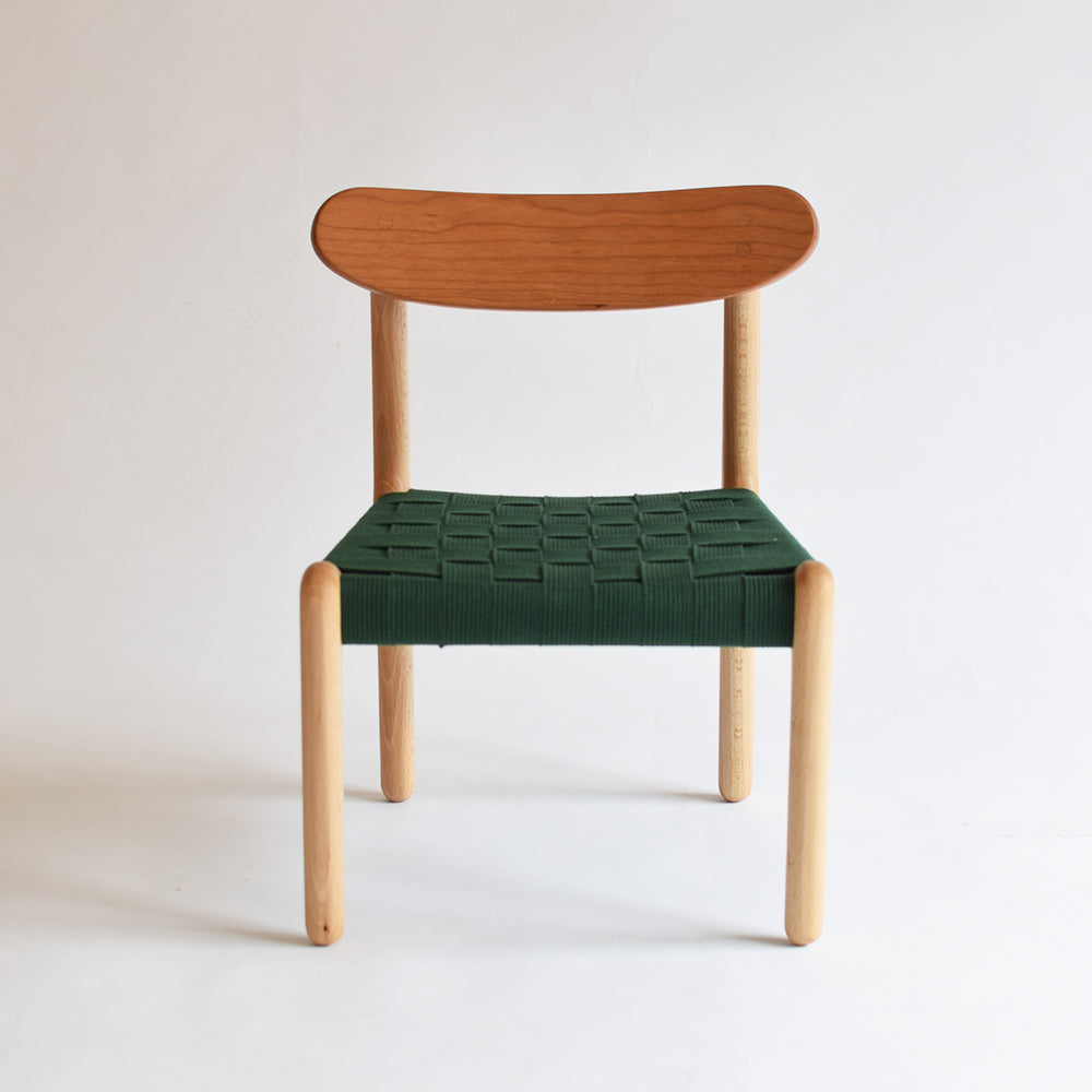 cucu kids chair/beech×cherry/acrylic tape