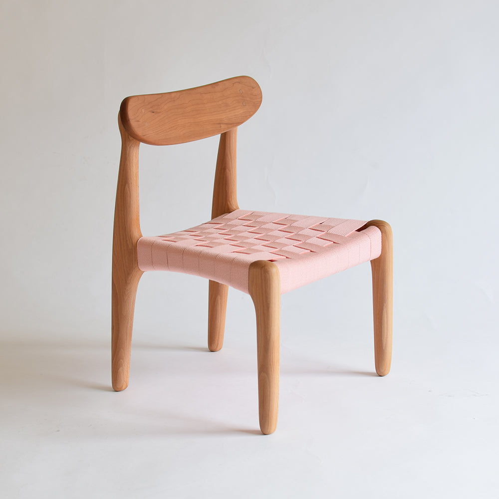 cucu kids chair/beech×cherry/acrylic tape