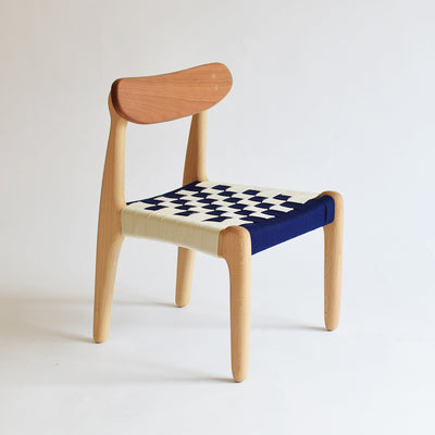 cucu kids chair/beech×cherry/acrylic tape