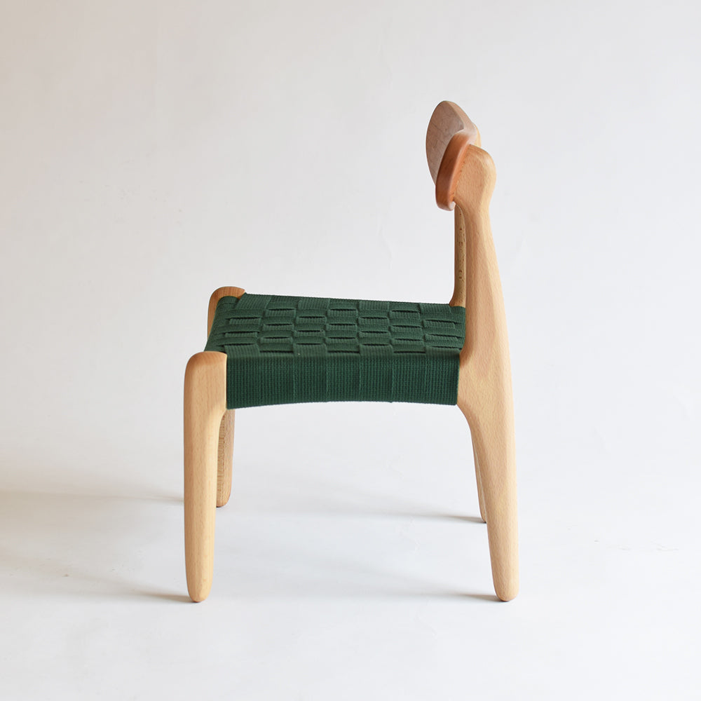 cucu kids chair/beech×cherry/acrylic tape